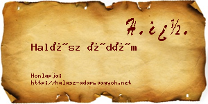 Halász Ádám névjegykártya
